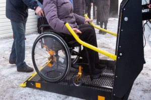 Wheelchair in van